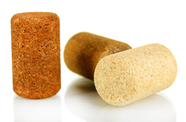 Wine corks isolated on white