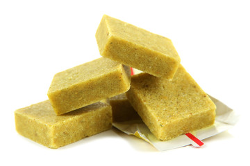 Bouillon cubes, isolated on white