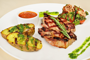 Grilled pork chop