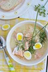 fish soup with eggs