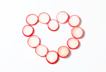 Thinly sliced radish