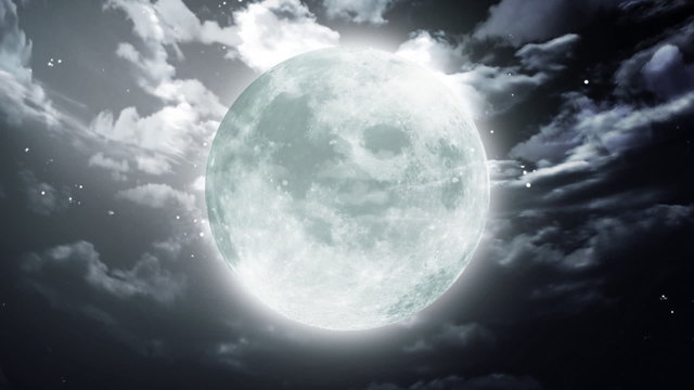 Large Halloween moon dark sky