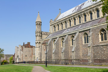 Fototapeta na wymiar Cathedral and Abbey Church of Saint Alban in St.Albans, UK