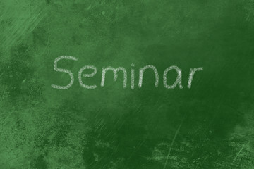Obraz premium Seminar auf einer Tafel