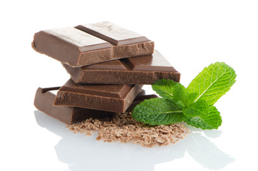 Closeup detail of chocolate parts