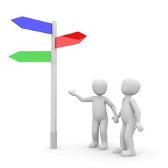 street sign colorful