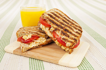 panini with chicken grilled sandwich