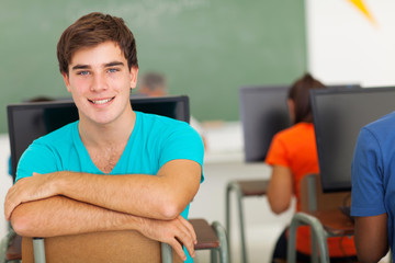 college student in computer class