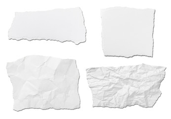 white paper ripped message background