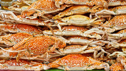 Steamed crabs