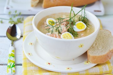 fish soup with eggs