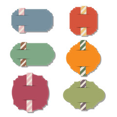 Label items set isolated on white format