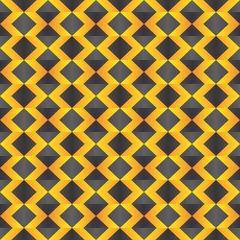 Stickers muraux Zigzag patron arrière plan art noir jaune