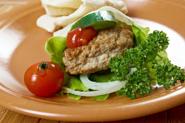 Pita Sandwich with meat