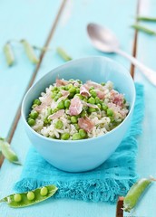 green pea risotto