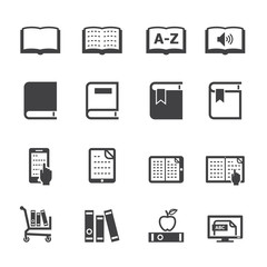 Book Icons with White Background
