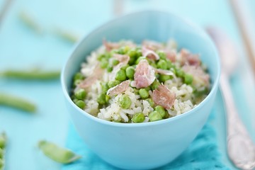 green pea risotto