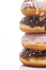 積み上げたドーナツ