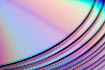 Many CD or DVD disks on each other