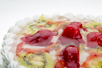 Cream cake with strawberry