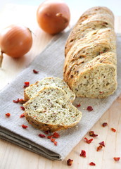 Bread with onion, paprika, cumin and dill