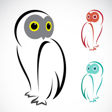 Vector image of an owl on a white background