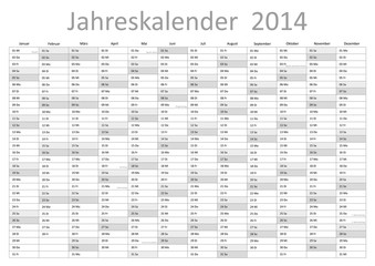 Kalender 2014 Jahresplaner Jahreskalender Gesetzliche Feiertage