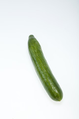 The green cucumber isolated on white background