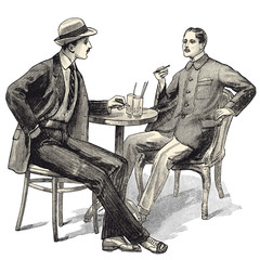 2 hommes au café