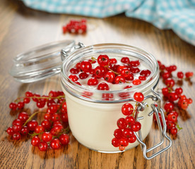 Yogurt with red currants