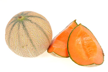 Melon entier et coupé