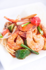 Stir fried sweet&sour sauce with jasmine rice.