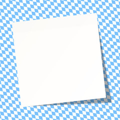 Octoberfest Pattern White Stick Note Light Blue