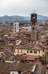 Fototapeta premium Panoramic view of Lucca, Italy