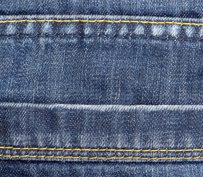 The blue denim jeans