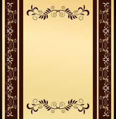 gold floral frame