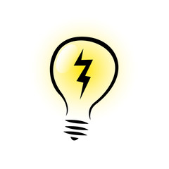 burning bulb as a symbol of new ideas