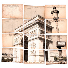 Arc de Triomphe, mosaïque de cartes postales