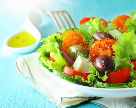 Greek feta and olive salad