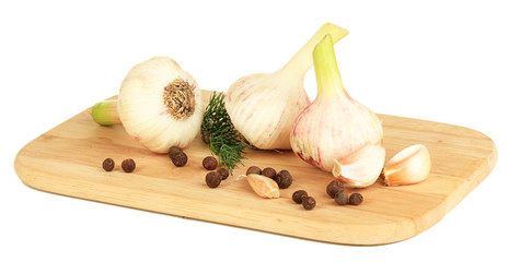 Garlic isolated on white