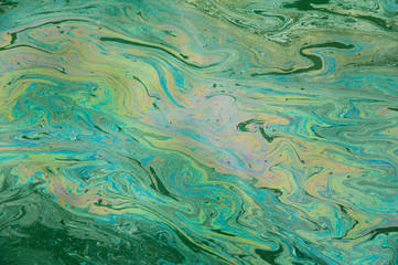 Fototapeta na wymiar Oil in water