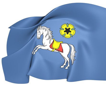 Flag of Ostrava, Czech Republic.