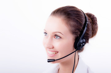 Smiling Telephonist