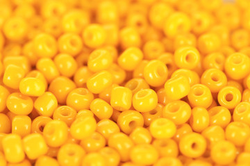 Yellow beads close-up