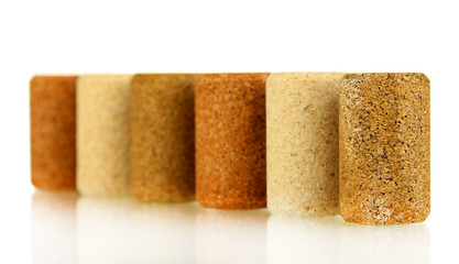 Wine corks isolated on white