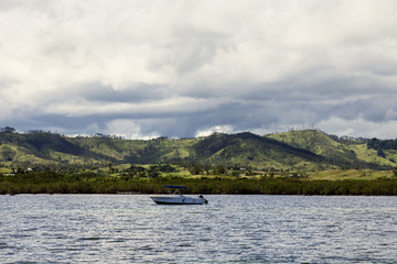 Fototapeta na wymiar Fiji from the ocean