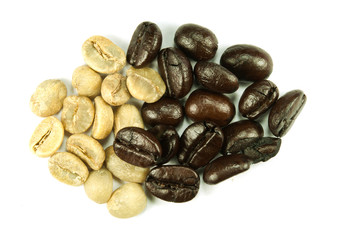 Fototapeta na wymiar Arabica coffee beans for a coffee shop.