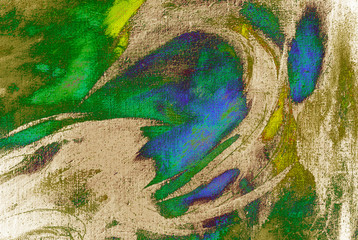 abstract painting by oil on canvas,  illustration © Mikhail Zahranichny