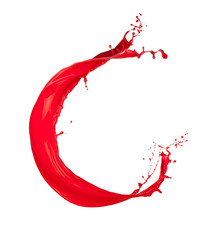 Red Liquid alphabet letter C