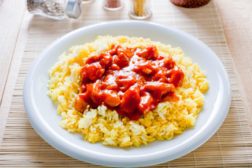 Chinese rice with chcicken